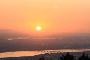 多度山上から見た日の出